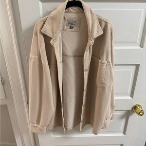 American Eagle Outfitters Women’s Cream Shirt Jacket